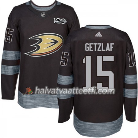 Miesten NHL Anaheim Ducks Pelipaita Ryan Getzlaf 15 1917-2017 100th Anniversary Adidas Musta Authentic